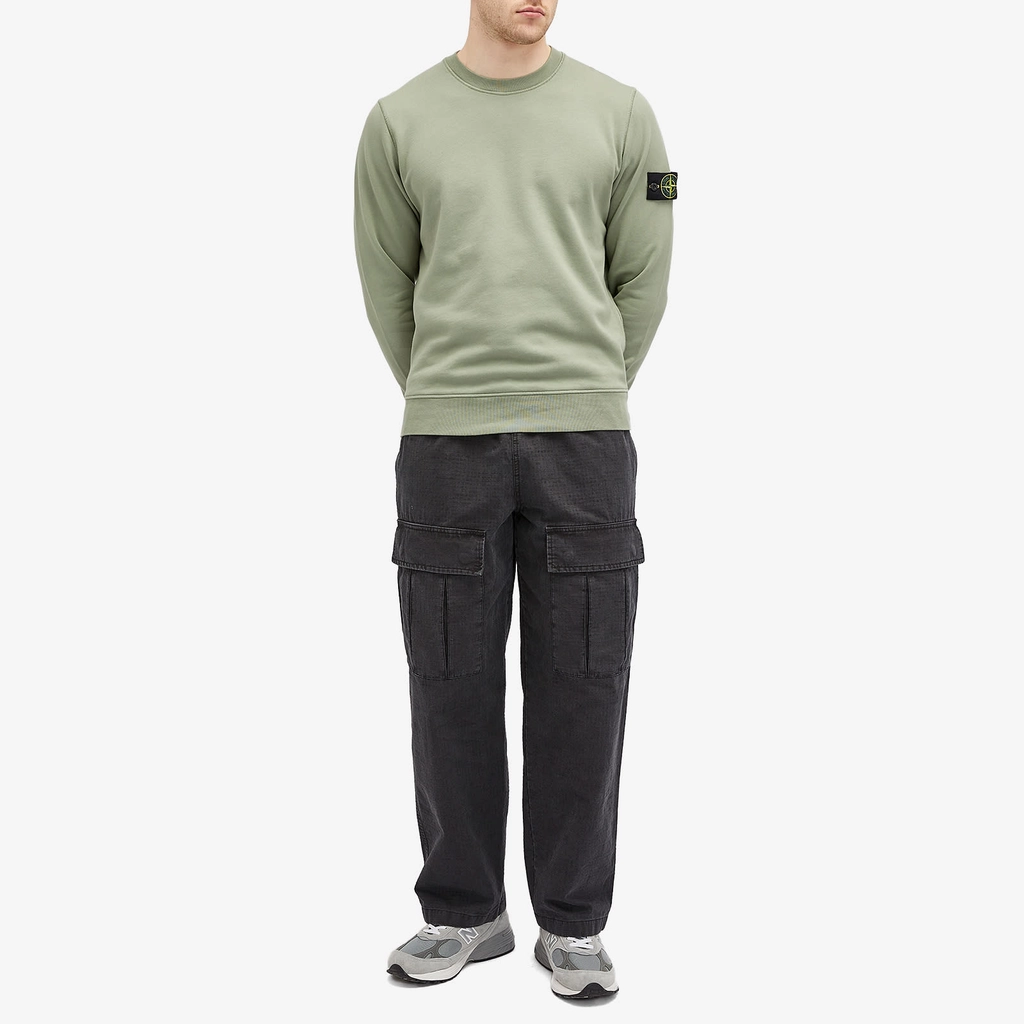 Stone Island Men's Garment Dyed Crew Neck Sweatshirt Sage